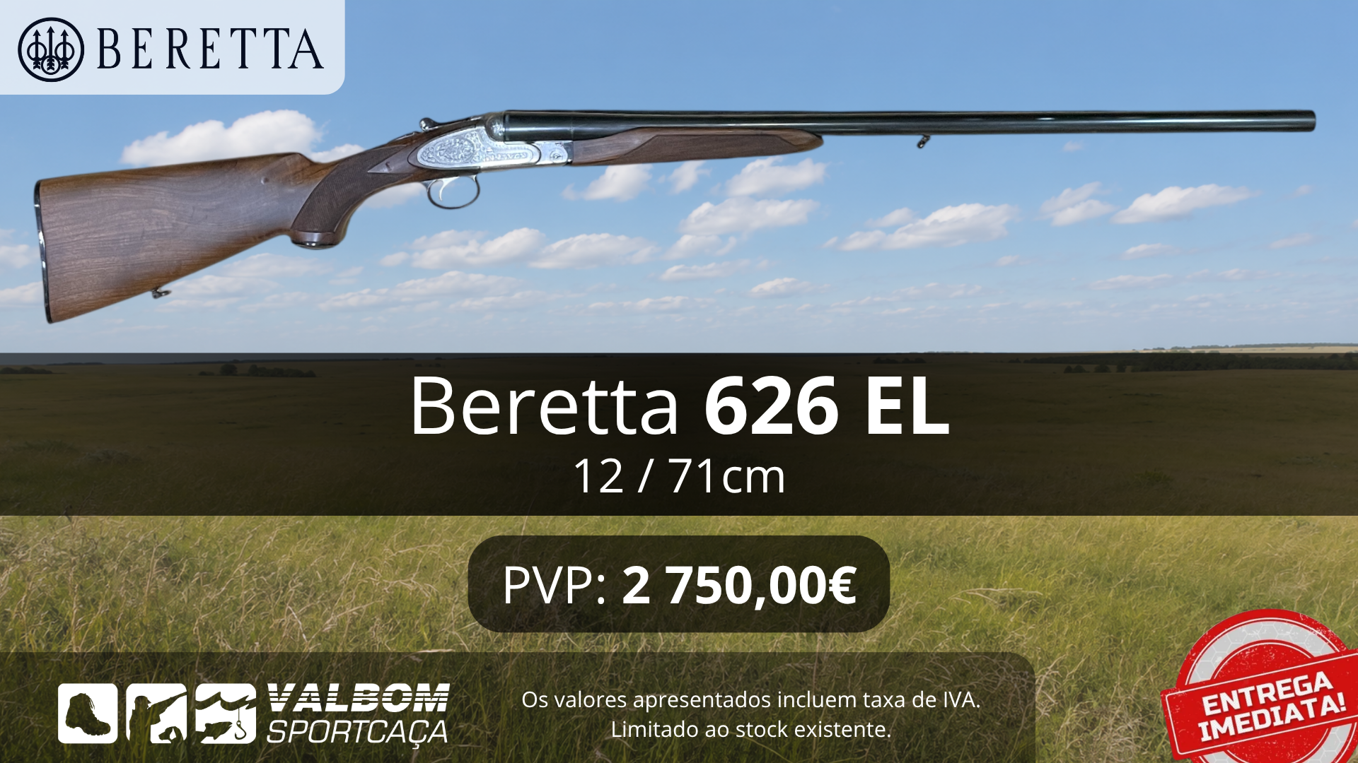 Beretta 626 EL 12/71cm